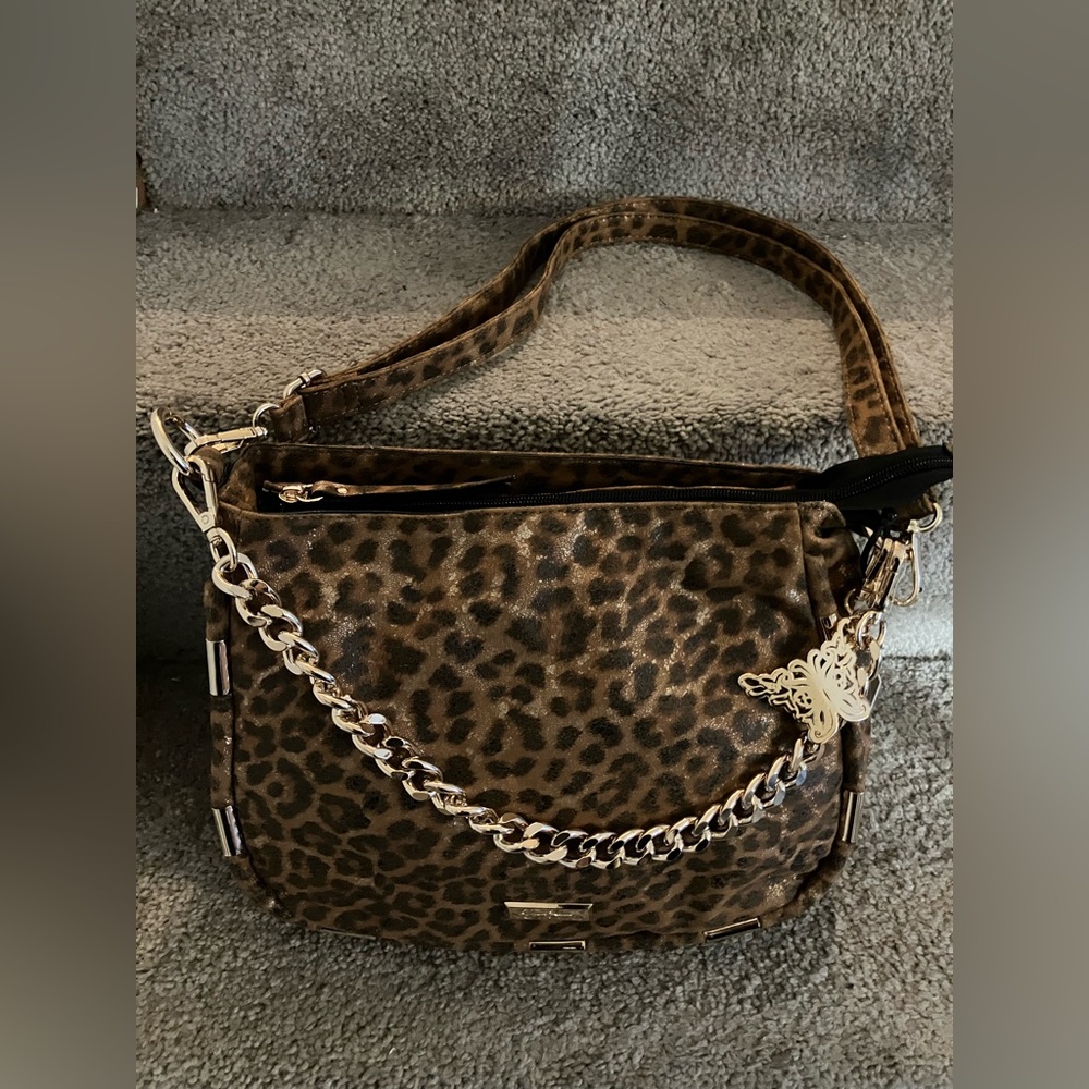 Jessica Simpson Leopard Print Crossbody Bag in Brown and Black - Picture 4 of 12